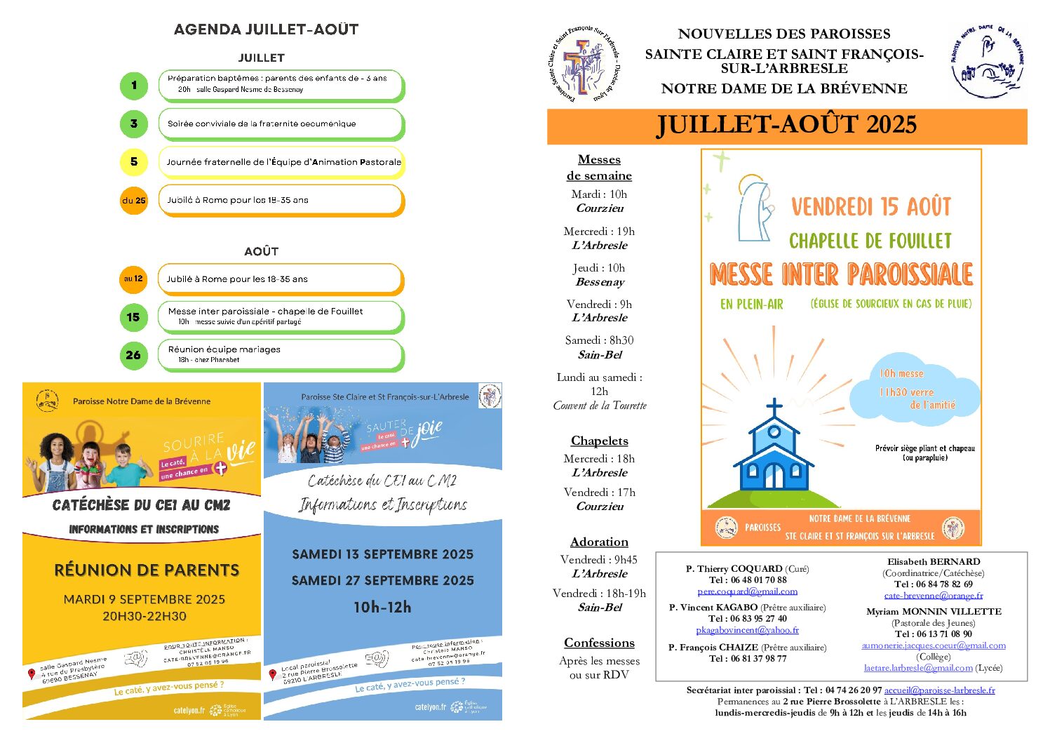 Feuille inter paroissiale – été 2025