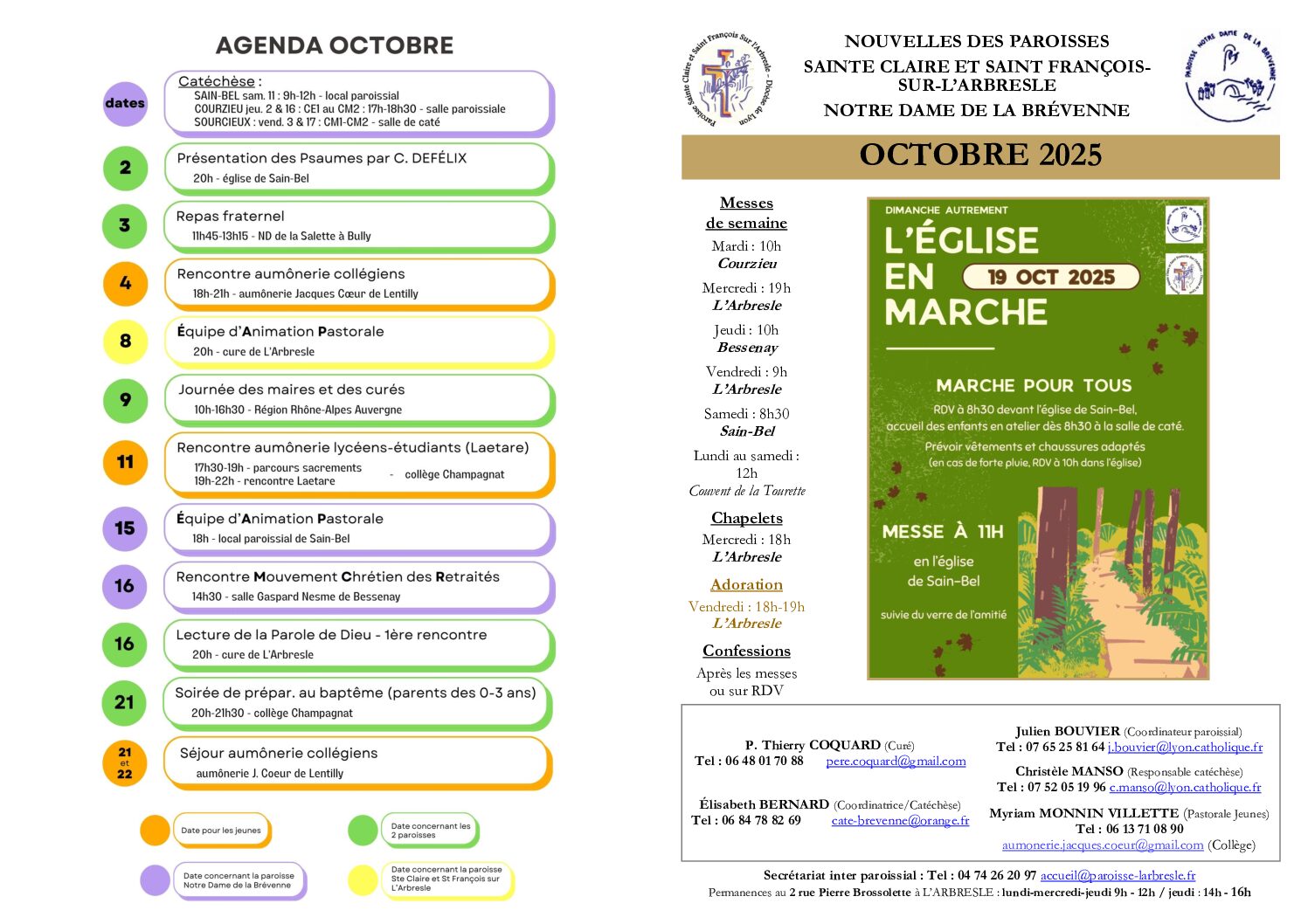 Feuille inter paroissiale – octobre 2025